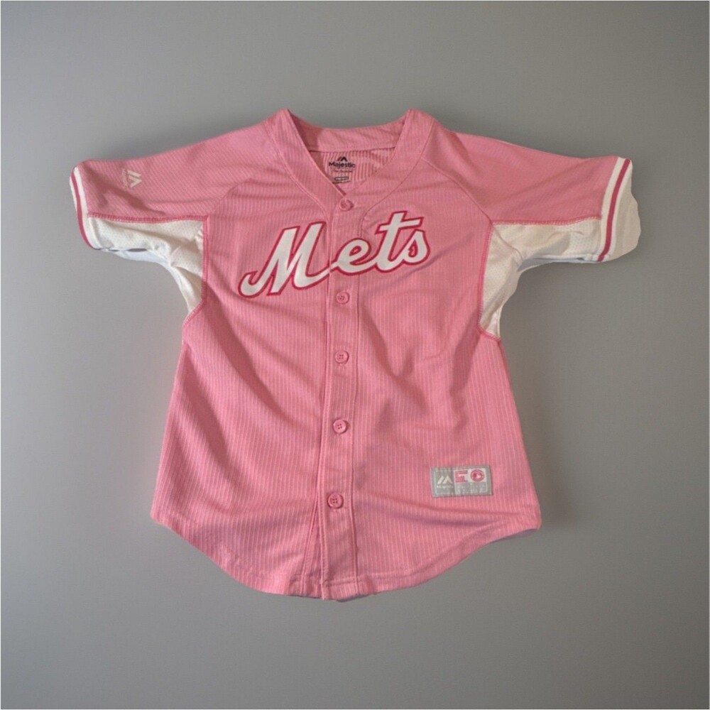 Majestic New York Mets Harvey Pink Baseball Jersey M (10-12)